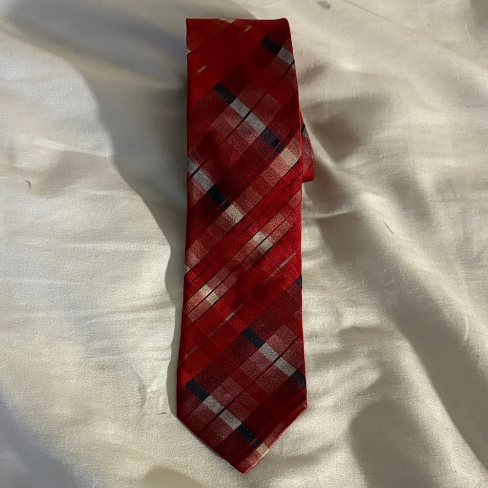 Hugo Boss Red Label Red Checkered Tie